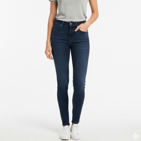 7 For All Mankind Aubrey Dark Wash Women's Skinny Jeans Size 27 - Picture 1 of 13